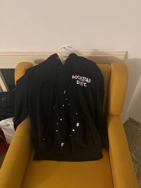 Rockstar Dist. Men's Black Hoodie Sweatshirt